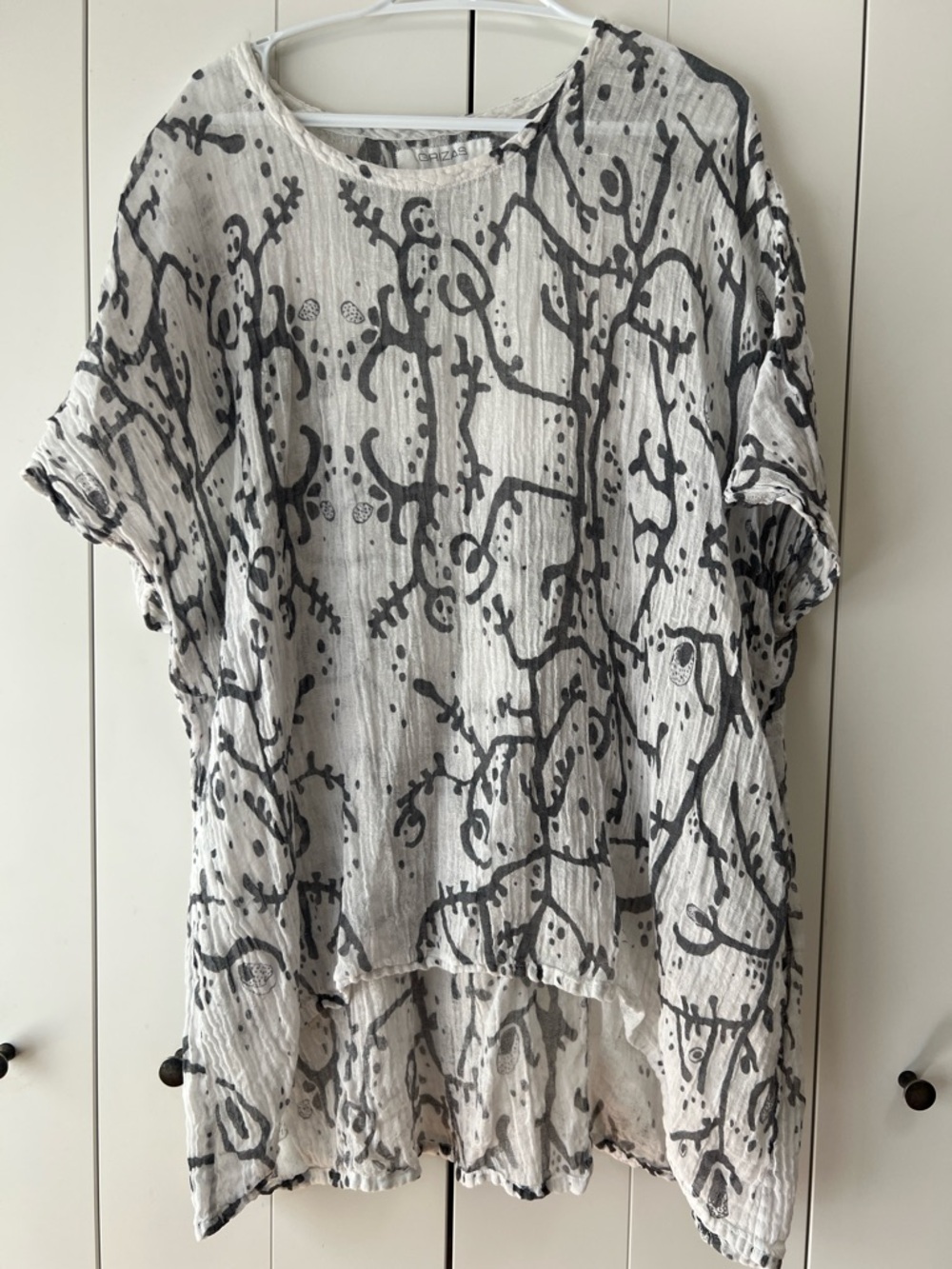 Grizas washed linen tunic size L